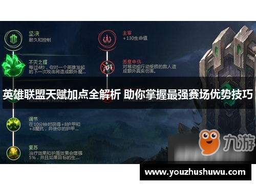 英雄联盟天赋加点全解析 助你掌握最强赛场优势技巧